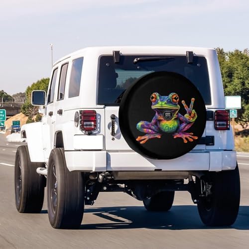 KiuLoam Peace Colorful Frog Spare Tire Cover - Image 2