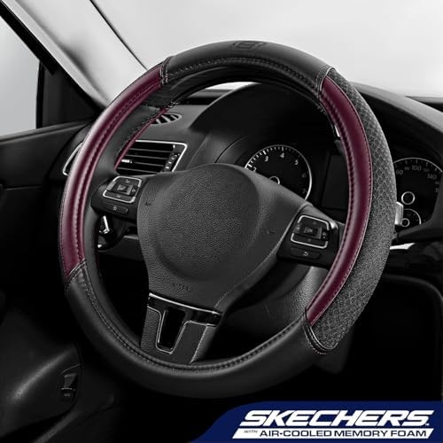 Skechers Air-Cooled Steering Wheel Cover, Leather Car Steering Wheel Cover - Image 2