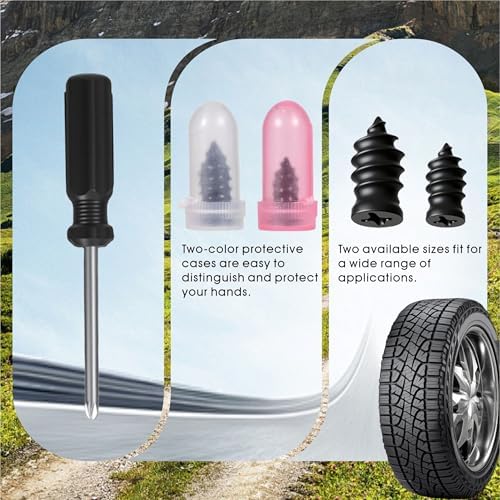 50 PCS Tire Repair Rubber Nails, Spiral Vacuum Tire Plug Kit - Image 3