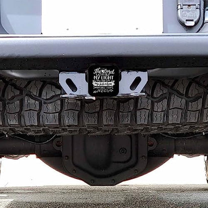 Bible Verse 2" Hitch Cover, Christian Quote Hitch Covers, The Lord is My Light - Image 6