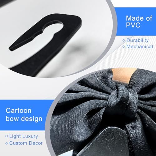 2 PCS Car Seat Headrest Hooks, Cute Bow Purse Hook Hanger - Image 4