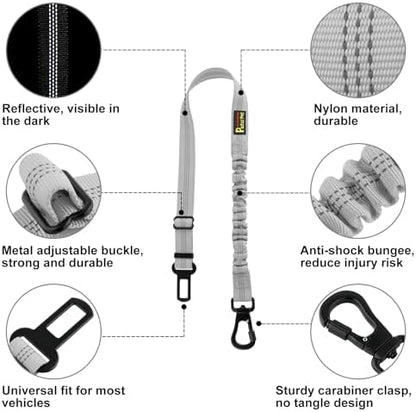 Plutus Pet Dog Seat Belt for Car, Adjustable Harness - Image 2