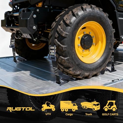 Rugtol Wheel Chock Tie Down Kit, 4500 lbs Break Streneth Heavy Duty UTV Tie - Image 6