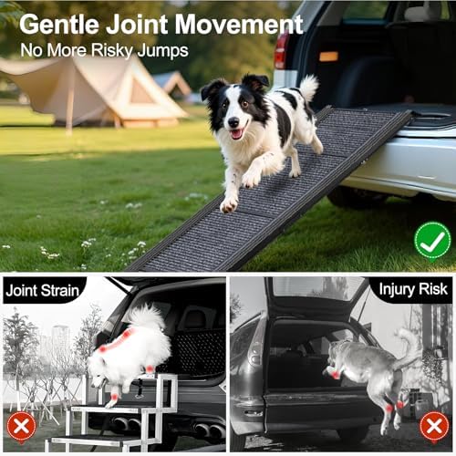 Dog Ramp for Car Truck 63" L × 17" W, Pet Ramp Lightweight Foldable - Image 4