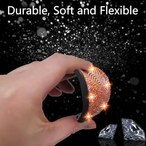 NBTEPEM 2pcs Bling Car Cup Holder Coaster, 2.75 inch Anti-Slip Shockproof - Image 4