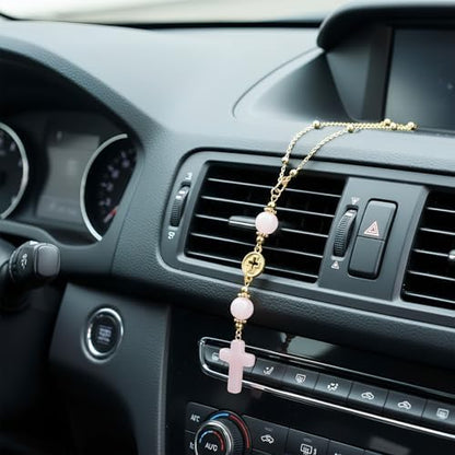 Crystal Cross Car Charm for Rearview Mirror, Car Mirror Hanging Accessories - Image 6