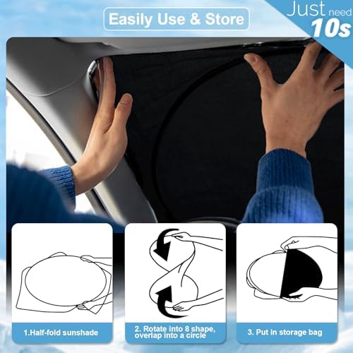 Windshield Sun Shade for Nissan Frontier 2022-2024 2025 2026 Sunshade - Image 4