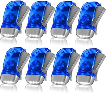 Mudder 8 Pack Hand Crank Flashlight 3 LED No Battery Torch by Mudder