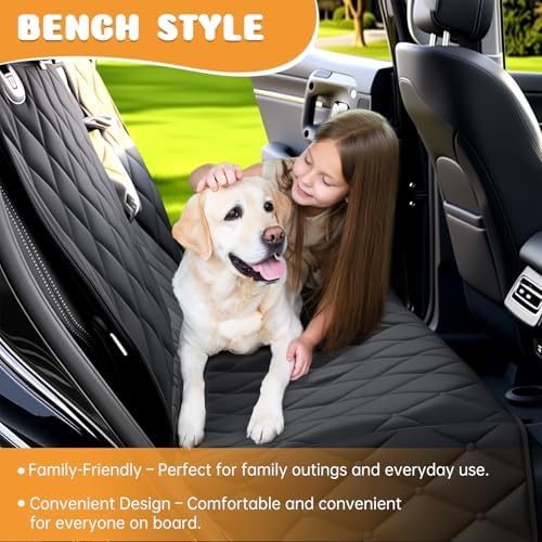 Dog Car Seat Cover for Back Seat 100% Waterproof, Long-Lasting and Soft Nonslip - Image 3