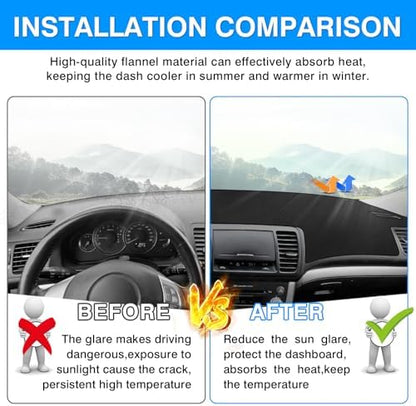 Autorder Dashboard Cover Mat for Subaru Legacy/Outback 2005-2009 Accessories - Image 3