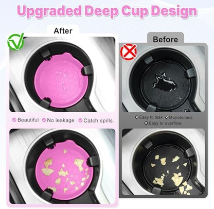 SINGARO Car Cup Holder Coaster, Silicone Cup Holder Insert, Universal Non-Slip - Image 2