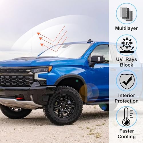 Windshield Sun Shade for 2019-2026 Chevrolet Silverado 1500 - Image 2