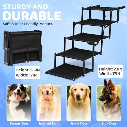 Dog Car Stairs – Portable Non-Slip Pet Stairs - Image 7