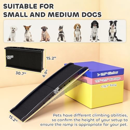 PawHut Folding Dog Ramp, 61 Inches Portable Pet Ramp - Image 3