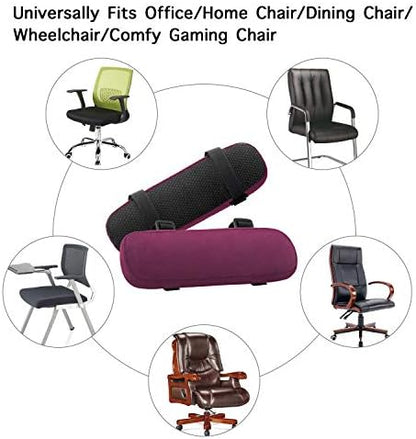 MOSISO Chair Armrest Pads, Home/Office Chair Arm Rest Covers, Wine Red - Image 5