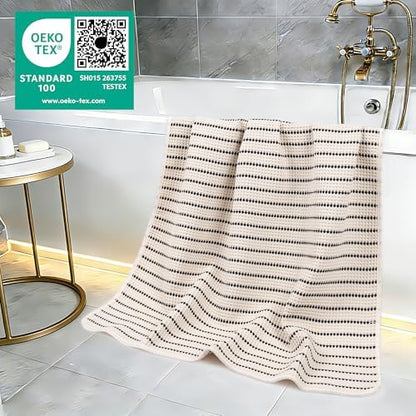 POLYTE 430 GSM Poly Blend Microfiber Quick Dry Waffle Bath Towel, 30x60 in - Image 5