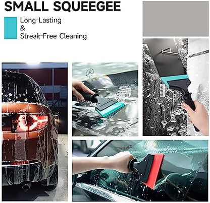 FOSHIO Small Squeegee for Window & Shower Glass Doors, Heavy Duty Metal Handle - Image 6