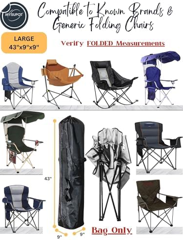 43"x9"x9" Replacement Bag for Folding Camping Chair, Camp Chairs, Yoga Mat - Image 4