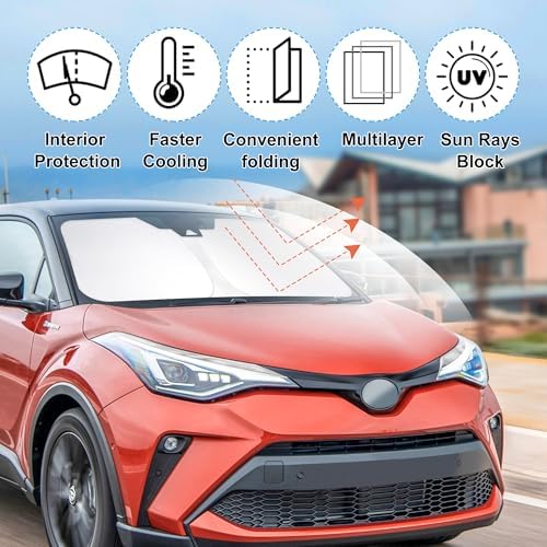 Windshield Sun Shade for for 2018-2023 Toyota CHR Accessories - Image 2