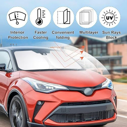 Windshield Sun Shade for for 2018-2023 Toyota CHR Accessories - Image 2