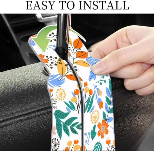 PU Leather Car Seat Hook, Storage Headrest Hanger, Cute Car Backseat Organizer - Image 5