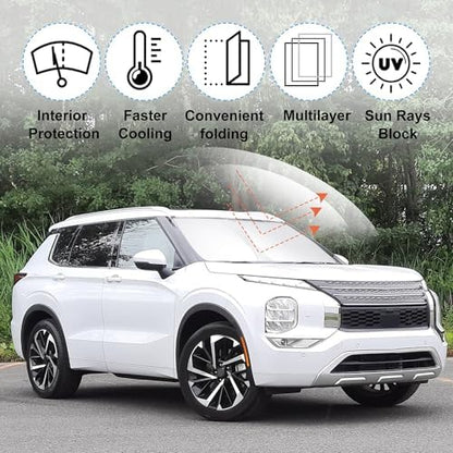 Windshield Sun Shade for 2022-2026 Mitsubishi Outlander - Image 2