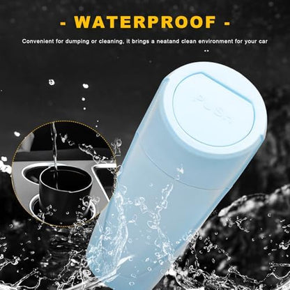 Car Trash Can Bin with Lid, Leakproof Portable Garbage Trash Bin Mini Cup - Image 4