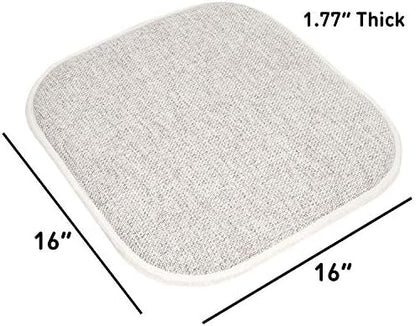 Sweet Home Collection Chair Cushion Memory Foam Pads Honeycomb Pattern Slip Non - Image 4