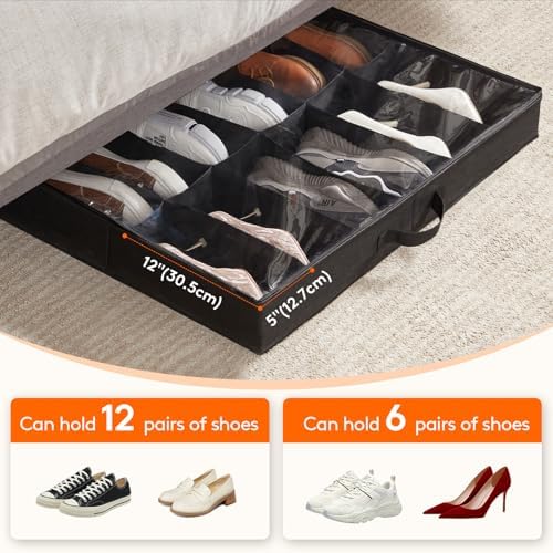 Lifewit Under Bed Shoe Storage Organizer Container, 1 Pack - Image 4