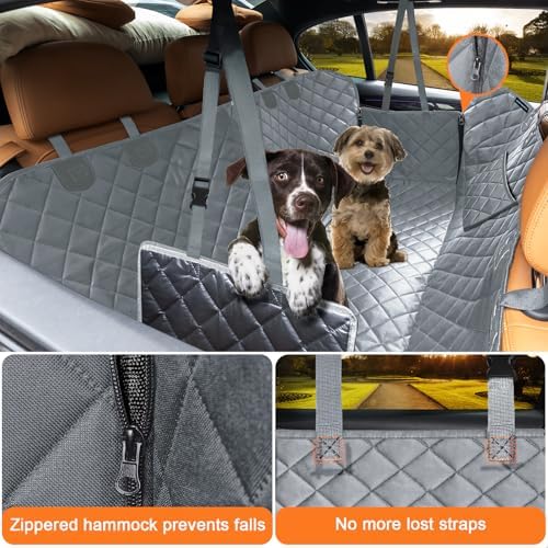 URPOWER Dog Car Seat Cover for Back Seat, 100% Waterproof Hammock for Car - Image 2