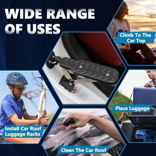Adjustable Car Door Step, Aluminum Alloy Sturdy Foot Stand, 7 Angle Design - Image 5