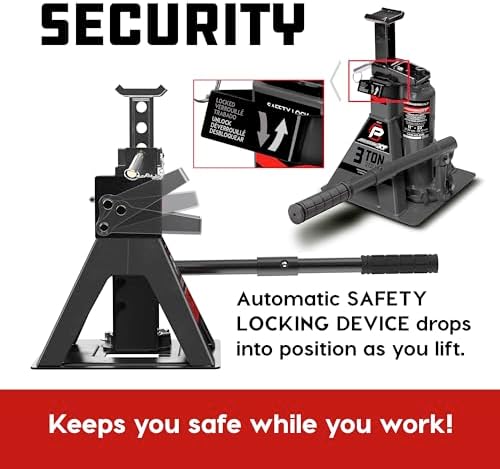 POWERBUILT 3 Ton All-in-One Hydraulic Bottle Jack and Jackstand in One - Image 3