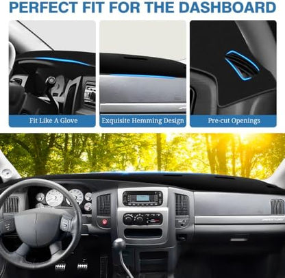 FIILINES Dash Cover for 2002-2005 Dodge Ram 1500 & 2003-2005 Dodge Ram 2500/3500 - Image 4