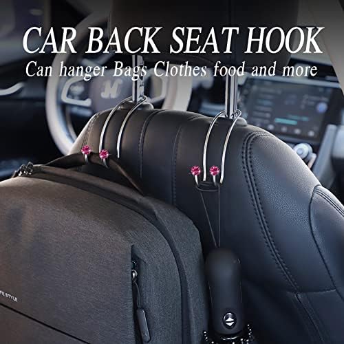 SAVORI Auto Hooks Bling Car Hangers Organizer Seat Headrest Hooks Strong and - Image 2