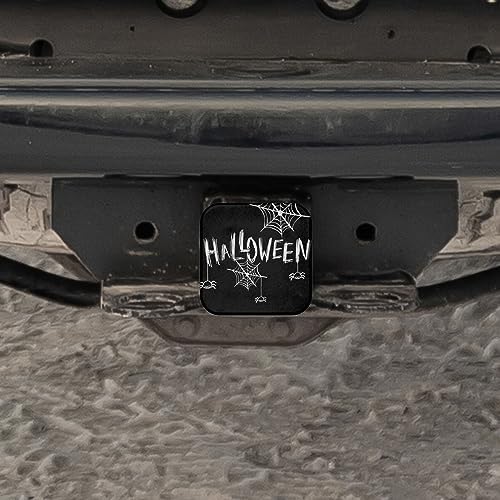 Swono Halloween Hitch Tube Cover 2 Inch, Lettering Halloween Spider Webs - Image 5