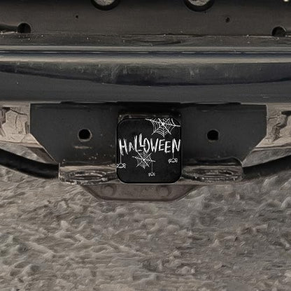 Swono Halloween Hitch Tube Cover 2 Inch, Lettering Halloween Spider Webs - Image 5