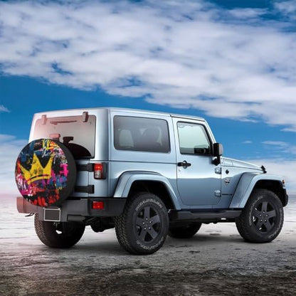 Graffiti Spare Tire Cover Waterproof Wheel Cover 14 Inch Universal Fit - Image 3