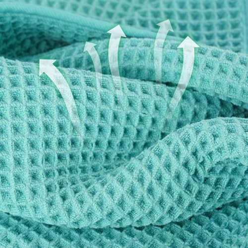 MICROFI New Microfiber Waffle Bath Towels, 2 Pieces, Fast Drying, Lint Free 430 - Image 2
