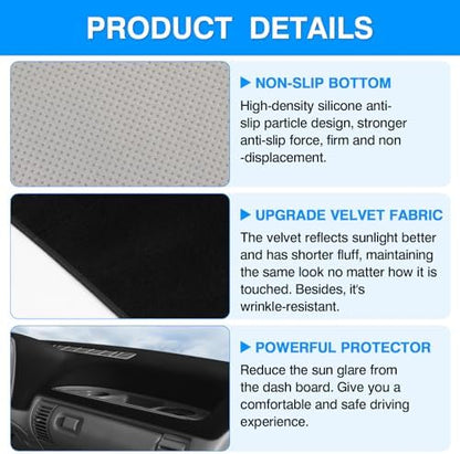Autorder Dashboard Cover Mat for 1995 1996 Chevy Chevrolet Silverado C/K 1500 - Image 6