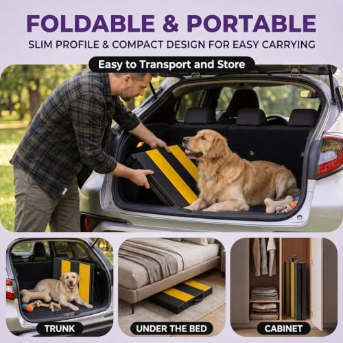 Dog Ramp for Car 71" X 17.6" Extra Long Folding Pet Ramp for Large Dogs up to - Image 4