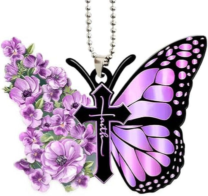 Butterfly Car Hanging Ornament, Hanging Charm Home Decoration Keepsake by Twpribarn