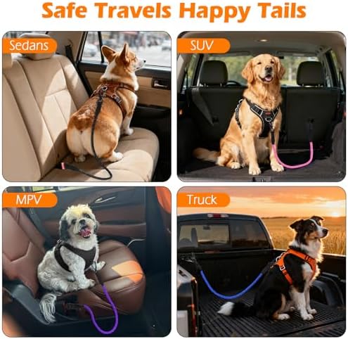 PetBonus Dog Seat Belt for Car, Durable Rope Dog Car Harness for Vehicle - Image 5