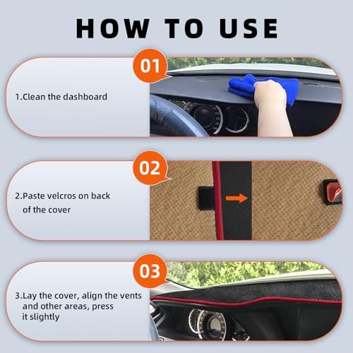 Dashboard Cover Dash Mat Fit for Toyota Corolla 2024-2020 Car Dash Board Mat - Image 6