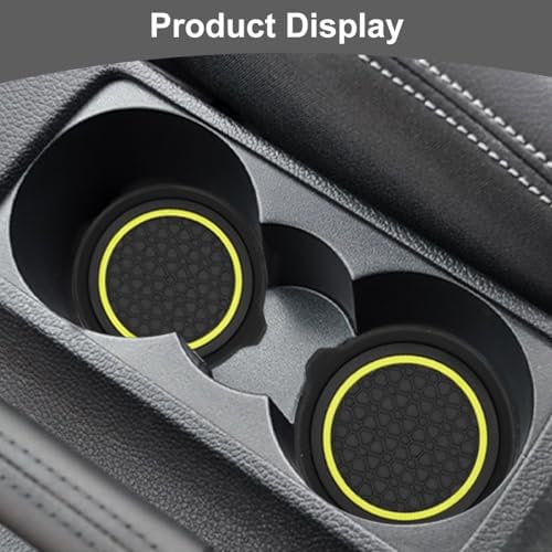 HZEL Car Cup Holder Coasters, Recessed Automotive Drink Mat Decoration - Image 6