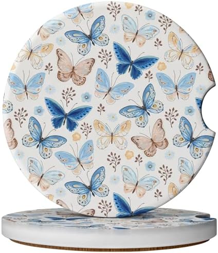 2 Pack Car Coasters for Cup Holders, Cute Car Accessories Interior by YeeCASE