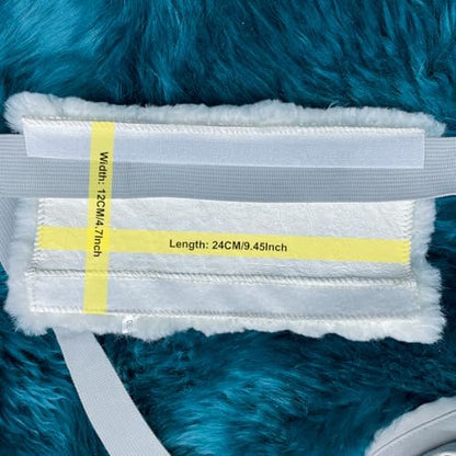 AOGELAN Fluffy Fuzzy Genuine Sheepskin Car Seat Belt Covers - Image 3