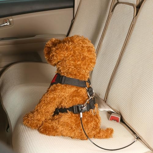Mogoko Pet Dog Car Seat Belt Restraint, Coated Stainless Steel Chew Proof Dog - Image 4