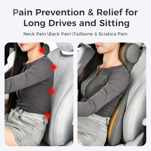 Coverado Car Headrest Pillow, Ergonomic Memory Foam Car Neck Pillow - Image 5