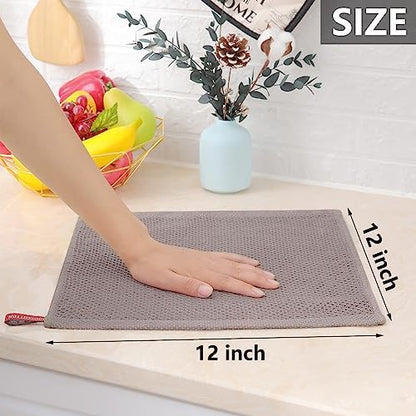 Homaxy 100% Cotton Waffle Weave Kitchen Dish Cloths 12-Pack - Image 5