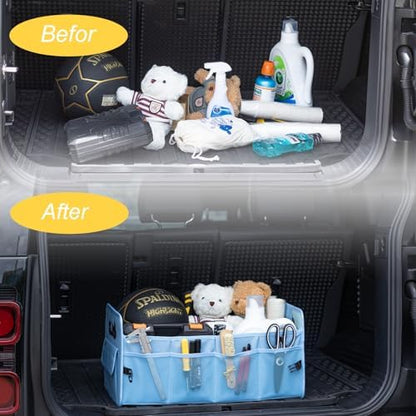 Car Trunk Organizer, Collapsible Car Organizers and Storage Light Blue - Image 7